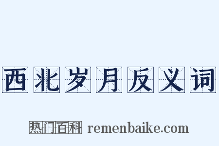 西北岁月反义词是什么意思的图片